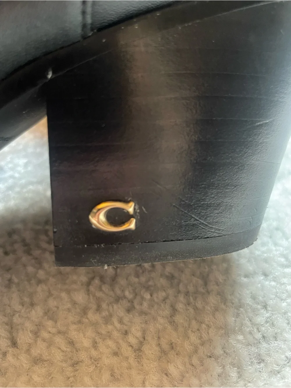 Coach black booties 8.5